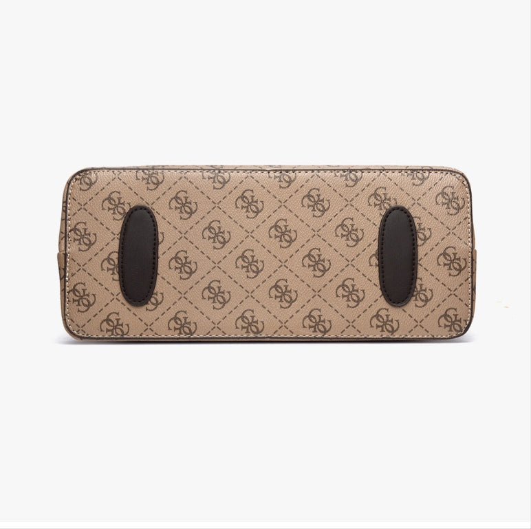 Classic Monogram Print Women's Handbag with Double Straps