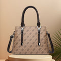 Classic Monogram Print Women's Handbag with Double Straps