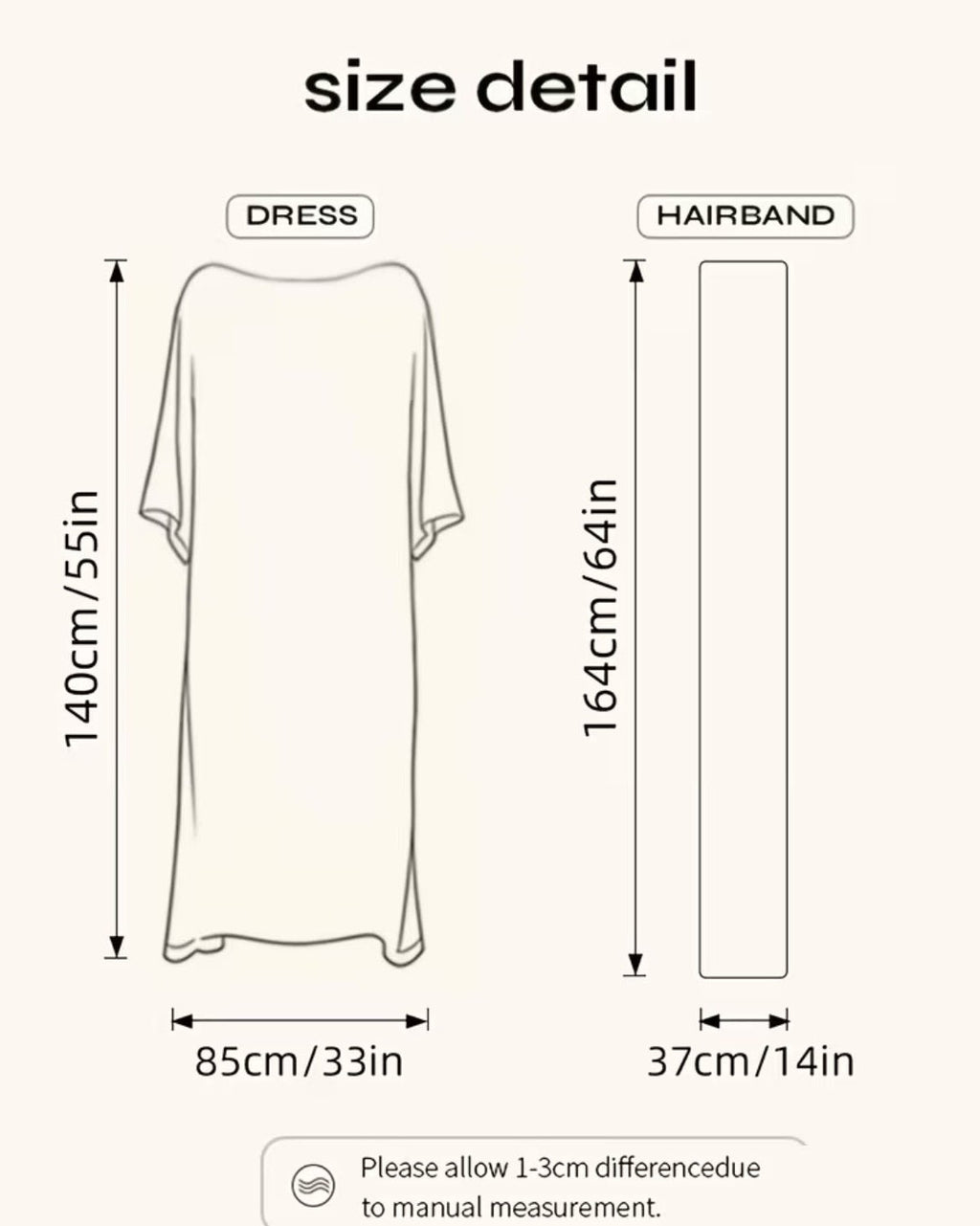 Luxury Satin Kaftan & Matching Lightweight Stole Set - One Size (XS to 2XL)